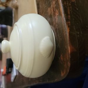 Vintage candy bowl cream color ceramic